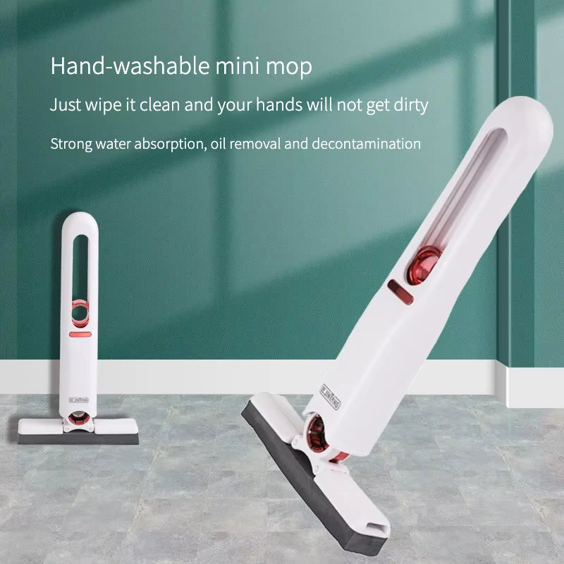 Mini Mop for Tabletop Cleaning, Sponge Wiping, Cotton Wiping, No Hand Washing, Tabletop Mop